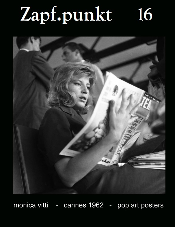 Monica Vitti reading a magazine (circa 1961)