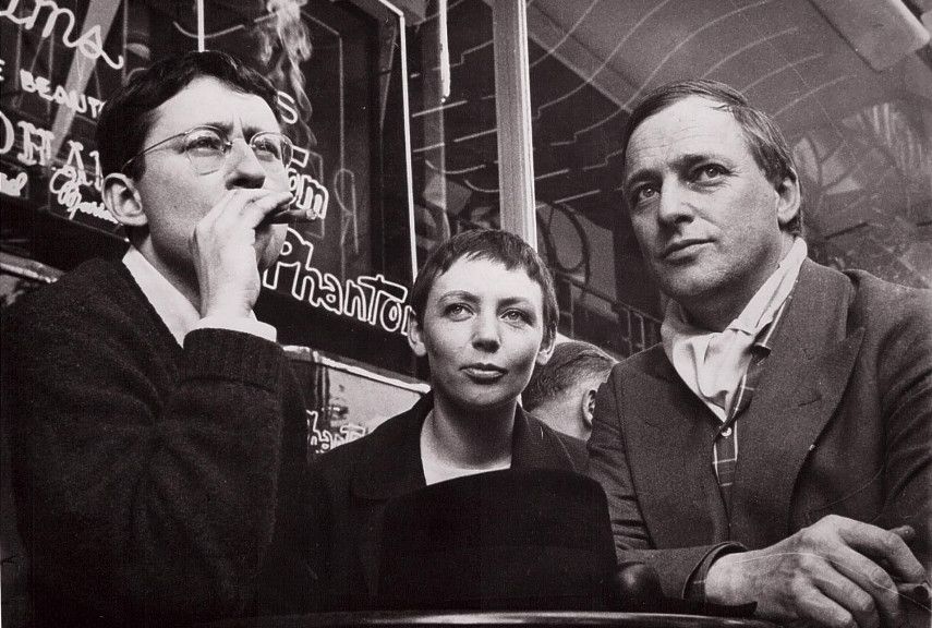 _photo: Guy Debord with Michèle Bernstein and Asgar Jorn, 1961._ 